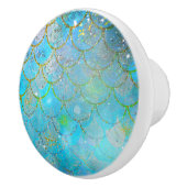  Iridescent Pearl Shimmer Mermaid Scales Keramische Knop (Rechts)