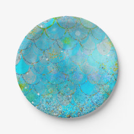  Iridescent Pearl Shimmer Mermaid Scales Papieren Bordje