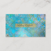 Iridescent Pearl Shimmer Mermaid Scales Visitekaartje (Voorkant)