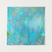  Iridescent Pearl Shimmer Mermaid Scales Wandkleed (Voorkant)