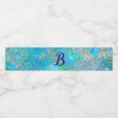  Iridescent Pearl Shimmer Mermaid Scales Waterfles Etiket (Enkel label)