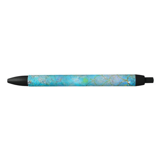 Iridescent Pearl Shimmer Mermaid Scales Zwarte Inkt Pen (Voorkant)