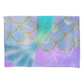 Iridescent Pearl Shimmer Sparkle Zeemeermin Staart Kussensloop (Voorkant)