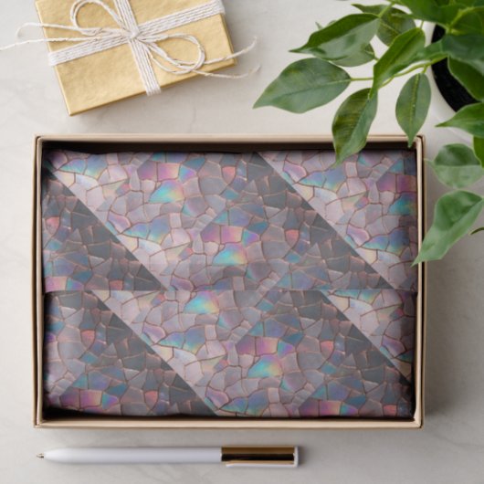 Iridescent Pearlized Faux Rose Gold Decoupage  Tissuepapier (Geschenk)