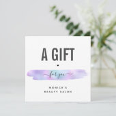 Iridescent penseelstreek voegt Logo Beauty Makeup  (Staand voorkant)