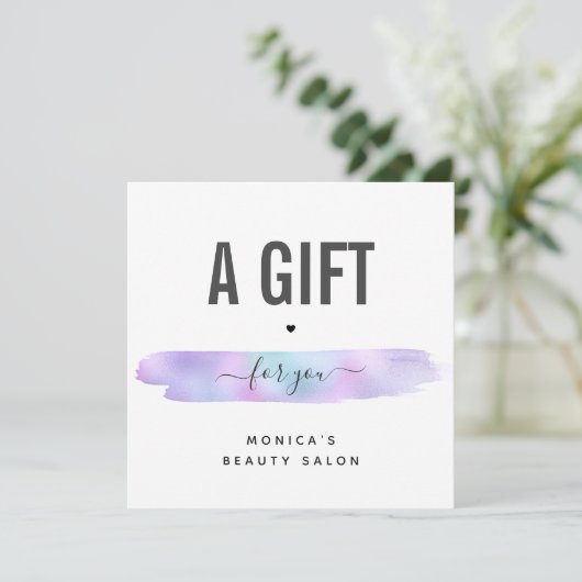 Iridescent penseelstreek voegt Logo Beauty Makeup  (Staand voorkant)