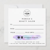 Iridescent penseelstreek voegt Logo Beauty Makeup  (Achterkant)