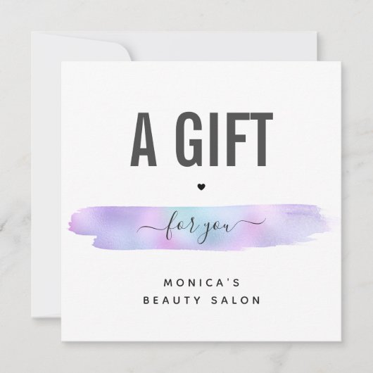 Iridescent penseelstreek voegt Logo Beauty Makeup  (Voorkant)