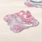 Iridescent Pink and Purple  Kartonnen Onderzetters (Gekanteld)