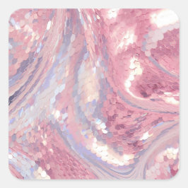 Iridescent Pink and Purple Vierkante Sticker