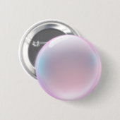 Iridescent Pink Bubble Emoji Ronde Button 5,7 Cm (Voorkant /achterkant)