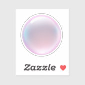Iridescent Pink Bubble Emoji Sticker (Vel)