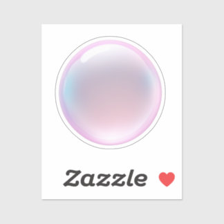Iridescent Pink Bubble Emoji Sticker