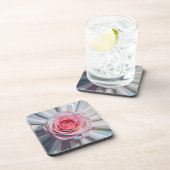 Iridescent Pink Rose Opalescent Onderzetter Set (Rechterzijde)