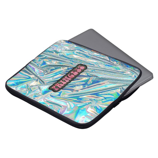 Iridescent Princess-laptophoes Laptop Sleeve (Voorkant top)