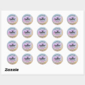 Iridescent productetiket Lijst Ronde Sticker (Vel)