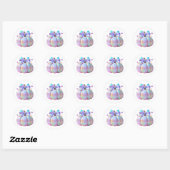Iridescent Pumpkin met Crystal Hearts Ronde Sticker (Vel)