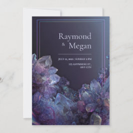 Iridescent Purple Amethyst Holographic Frame Kaart