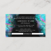 Iridescent Rainbow Alcohol Ink Zwart Modern Aanbevelingskaartje (Achterkant)