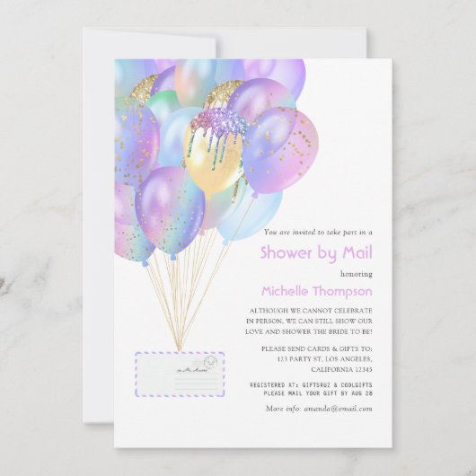 Iridescent Rainbow-Baby of -Vrijgezellenfeest per Kaart (Voorkant)