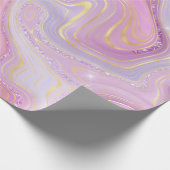 Iridescent Rainbow Gradient en Gold Foil Strata Cadeaupapier (Hoek)