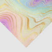 Iridescent Rainbow Gradient en Gold Foil Strata Tissuepapier (Detail)