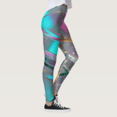 Iridescent Rainbow - Holographic Glitter Leggings (Rechts)