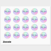 Iridescent Rainbow Leopard Pink Bedankt Ronde Sticker (Vel)