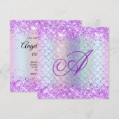 Iridescent Rainbow Shimmer Mermaid Scales Birthday Kaart (Voorkant / Achterkant)