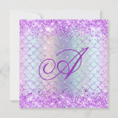 Iridescent Rainbow Shimmer Mermaid Scales Birthday Kaart (Voorkant)