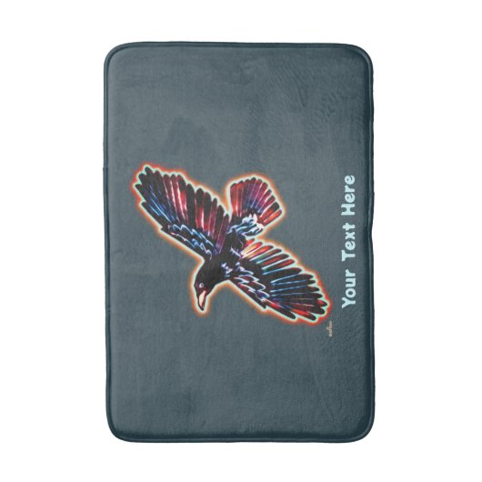 Iridescent Raven Badmat (Voorkant Verticaal)