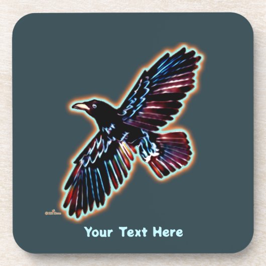 Iridescent Raven Bier Onderzetter (Voorkant)