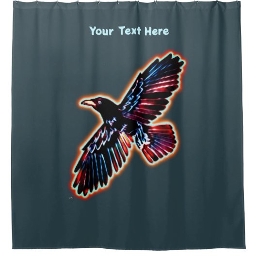 Iridescent Raven Douchegordijn (Voorkant)