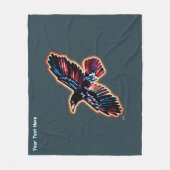 Iridescent Raven Fleece Deken (Voorkant)