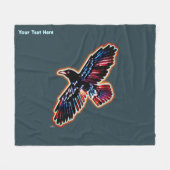 Iridescent Raven Fleece Deken (Voorkant (Horizontaal))