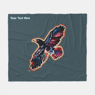 Iridescent Raven Fleece Deken