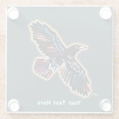 Iridescent Raven Glazen Onderzetter (Achterkant)