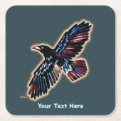 Iridescent Raven Kartonnen Onderzetters (Voorkant)