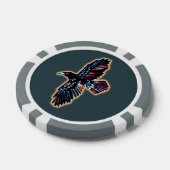 Iridescent Raven Poker Chips (Enkel)