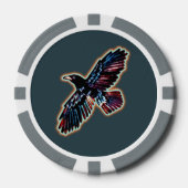 Iridescent Raven Poker Chips (Voorkant)