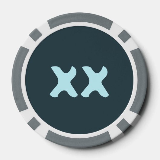 Iridescent Raven Poker Chips (Achterkant)