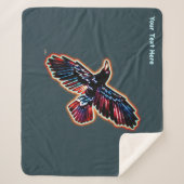 Iridescent Raven Sherpa Deken (Voorkant)