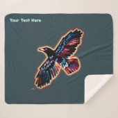 Iridescent Raven Sherpa Deken (Voorkant (horizontaal))