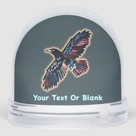 Iridescent Raven Sneeuwbol (Achterkant)