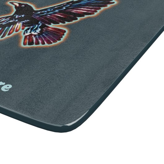 Iridescent Raven Snijplank (Hoek)