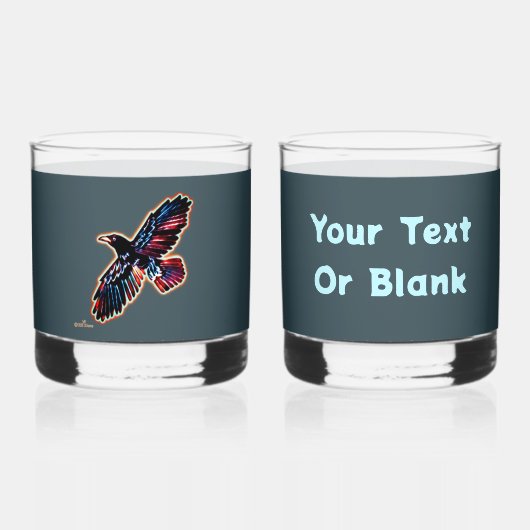 Iridescent Raven Whisky Glas (Voorkant)