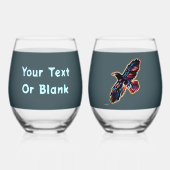 Iridescent Raven Wijnglas Zonder Voet (Achterkant)