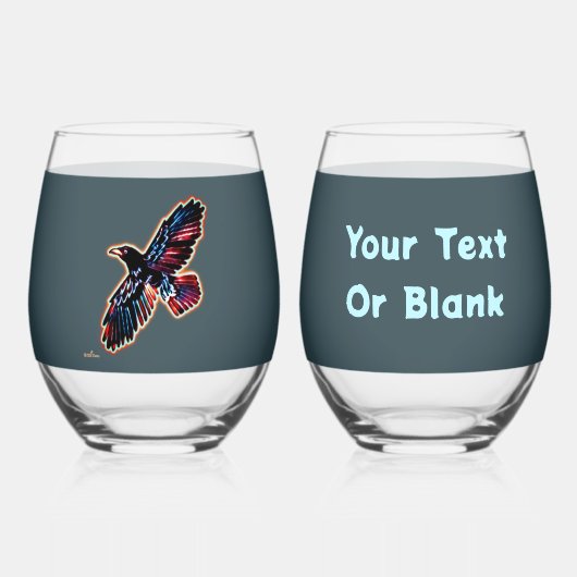 Iridescent Raven Wijnglas Zonder Voet (Voorkant)