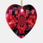 Iridescent Red Roses "Happy Valentijn" Art Print Keramisch Ornament (Rechts)