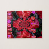 Iridescent Red Roses "Happy Valentijn" Art Print Legpuzzel (Horizontaal)